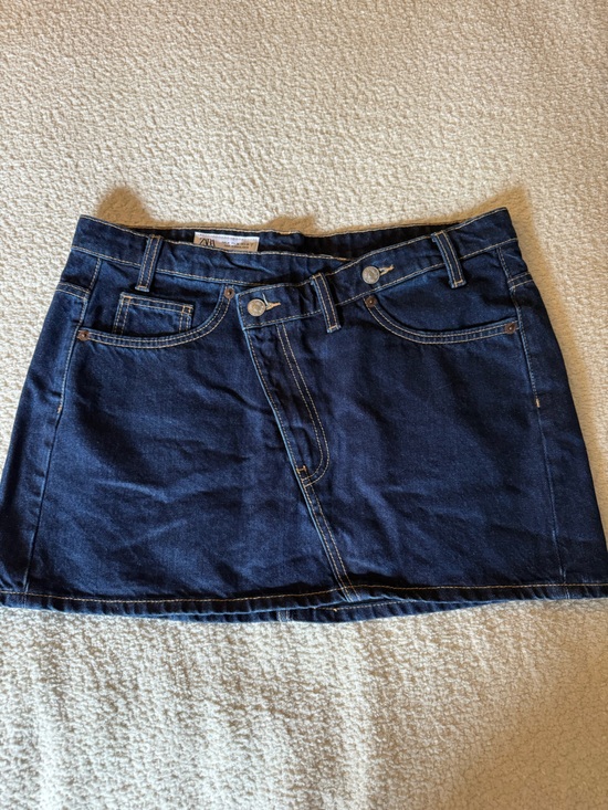 Zara Dresses & Skirts - Zara Dark Blue Denim Mini Skirt